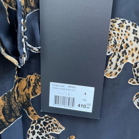 The Kooples Tiger & Leopard Crepe Mini Dress NWT - Picture 7 of 8